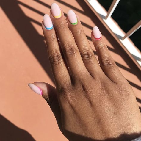 The Inverted French Manicure Is Our Favorite Spin on the Classic Look Upside Down French Nails, Heart French Nails, Best French Manicure, Colored French Nails, Reverse French Nails, Upside Down Heart, French Manicure Ideas, Ombre French Nails, Reverse French Manicure