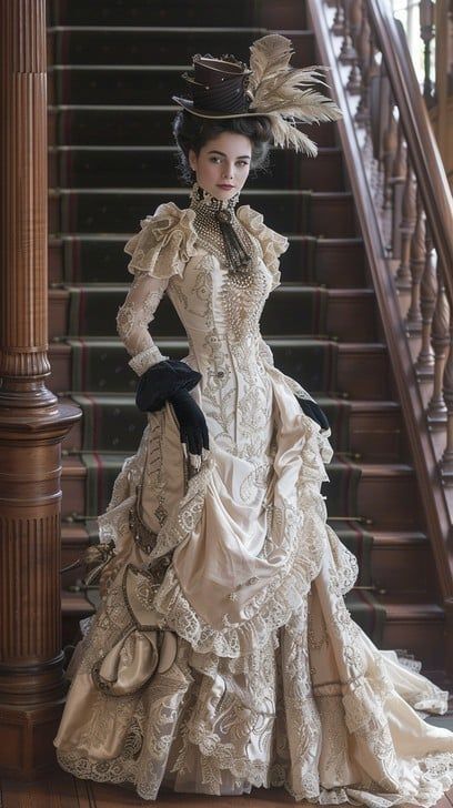 Victorian Outfits Aesthetic, Victorian Style Outfits, Victorian Age Dress, Victorian Outfits Women, Victorian Clothing Women, Victorian Era Clothing, Vintage Victorian Aesthetic, French Revolution Fashion, Bathroom Backsplash Ideas