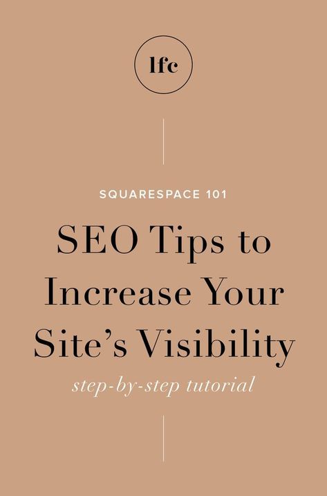 SEO Tips to Increase Your Site’s Visibility Squarespace Seo, Instagram Seo, Square Space, Squarespace Tips, Squarespace Tutorial, Designing Website, Seo Strategies, Brand Visibility, Website Tips