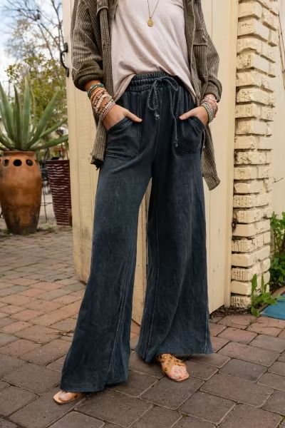 Boho Clothing Collection | Latest Chic Styles | Three Bird Nest Boho Style Outfits, Jean Large, Cute Pants, Wide Leg Pant, Dresses Pants, Bohemian Clothes, Mom Style, Boho Outfits, French Terry