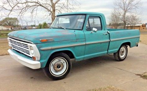 Rolling Barn Find: 1968 Ford F100 Short Bed #ForSale #F100, #Ford - https://barnfinds.com/1968-ford-f100-short-bed-pickup/ 1968 Ford Truck, 67 Ford F100 Trucks, Old Truck, Ford F100, 1968 Ford F100, Old Ford Pickups, 1960 Ford F100, Ford Trucks For Sale, Pickup Trucks Camping