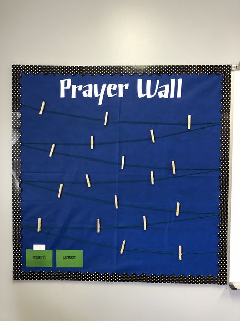 Sunday School Classroom Decoration Kids Church Room Ideas, Sunday School Decorating Ideas Classroom, Prayer Wall Ideas Church, Prayer Bulletin Board, Sunday School Prayer, Prayer Board Ideas, Sunday School Room Decor, Kids Ministry Rooms, Sunday School Classroom Decor