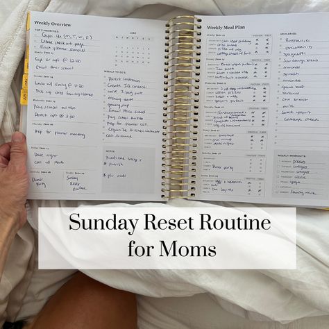 Sunday Reset Routine for Moms Sunday Reset Checklist, Reset Checklist, Sunday Reset Routine, Reset Routine, Sunday Reset, Sunday Routine, Healthy Morning Routine, Todo List, Household Organization