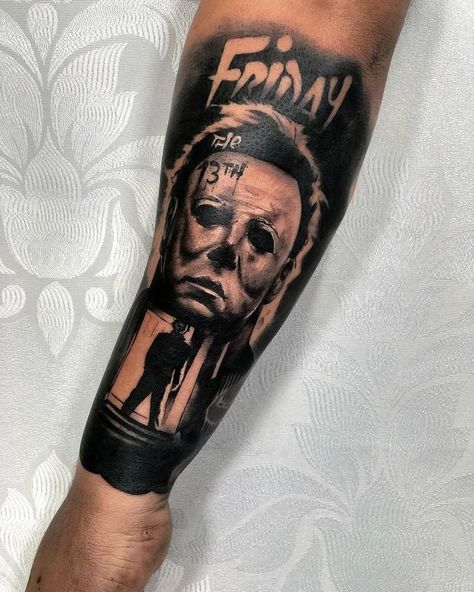 50+ amazing Michael Myers tattoo ideas: traditional, black and gray, realism, and many more ideas are listed in this article. Bonus: their meanings explained. Micheal Myers’s Tattoo, Michael Myers Tattoos, Michael Myers Tattoo Stencil, Michael Myers Tattoo Design, Dark Realism Tattoo, Grunge Tattoos Dark, Micheal Myers Tattoo, Michael Myers Drawing, Michael Myers Tattoo