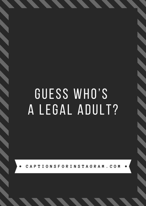 Guess who’s a legal adult - 18th Birthday Captions   #birthday #birthdaygirl #birthdaycake #birthdayparty #birthdayboy #birthdaygift #birthdays #birthdaypresent #birthdaycelebration #birthdayweekend #birthdaymonth #birthdayfun #birthdaybash #birthdaydinner #birthdaycakes #birthdaygifts #birthdaycard #birthdayparties #birthdaytrip #captions #captionsforinstagram #captionideas #bio #trending My 18th Birthday Quotes, 18th Birthday Quotes Instagram, 18th Birthday Message For Debutant, Eighteen Birthday Captions, Debut Caption, 18th Birthday Quotes Funny, 18th Birthday Captions, Birthday Caption For Brother, Birthday Sentence