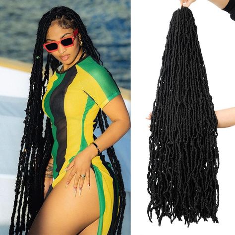 Youngther Soft locs 36 inch 6 packs Extended New Faux Locs Crochet Hair Pre Looped Synthetic Braiding Hair Extension Crochet Hair for Black Women (36 inch, 6packs,1B Soft Locs 36 Inch, 36 Inch Soft Locs, Faux Locs Crochet, Synthetic Braiding Hair, Soft Locs, Hair For Black Women, Locs Crochet, Braid In Hair Extensions, Amazon Buy