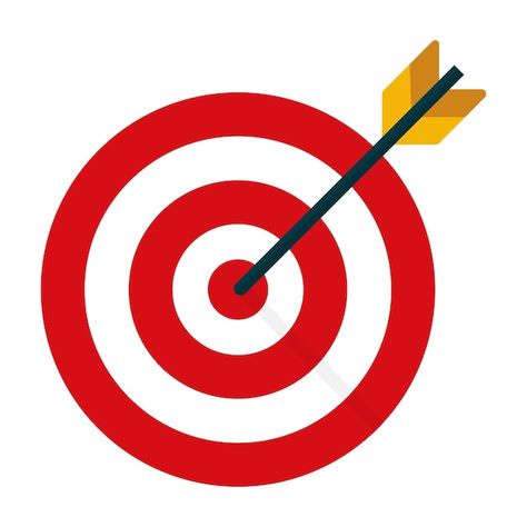 Vector archery target icon business mark... | Premium Vector #Freepik #vector Target Icon Aesthetic, Focus Symbol, Target Icon, Target Image, Archery Target, Brand Photography Inspiration, Brand Photography, Marketing Goals, Game Icon