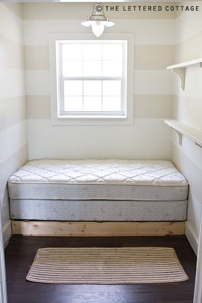 Reading Room Redo | The Lettered Cottage. Creating a tiny bedroom from reading room. Small Guest Bedroom, Small Bedroom Designs, Dream Book, Small Room Design, Bed In Closet, Room Redo, Tiny Bedroom, Spare Bedroom, Spare Room