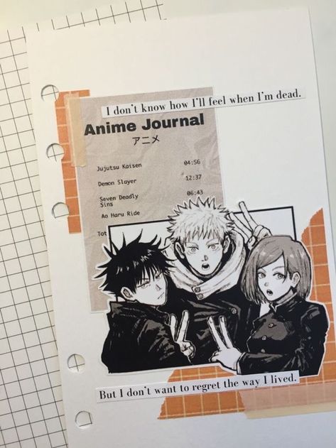 Jujutsu Kaisen Journal, Anime Journal, Diary Covers, Bullet Journal Mood, Bullet Journal Diy, Bullet Journal Design Ideas, Art Diary, Journal Themes, Bujo Inspiration