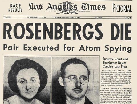 NYC Council Honors Ethel Rosenberg Who Sold U.S. A-Bomb Secrets To USSR | MRCTV Soviet Spy, Electric Chair, Newspaper Front Pages, Newspaper Headlines, Historia Universal, Historical Newspaper, Headline News, Newspaper Article, E Mc2