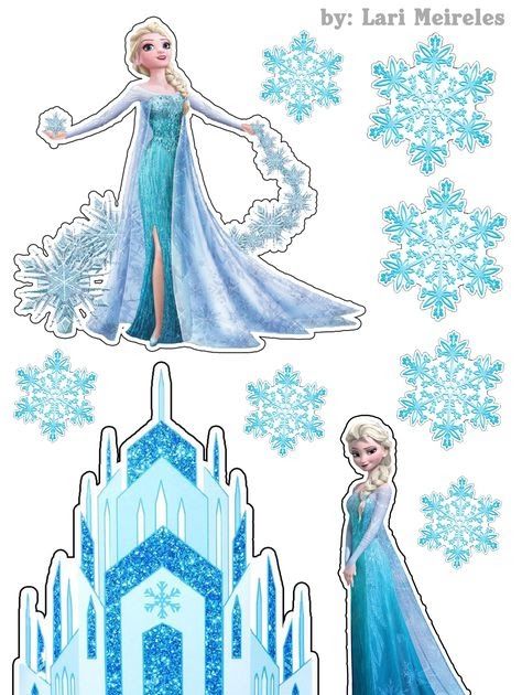 Frozen Cake Topper Printable, Elsa Frozen Party, Elsa Frozen Cake, Frozen Elsa Cake Topper, Printable Cake Toppers, Frozen 3rd Birthday, Frozen Cupcake Toppers, Elsa Cake Toppers, Elsa Cake Frozen