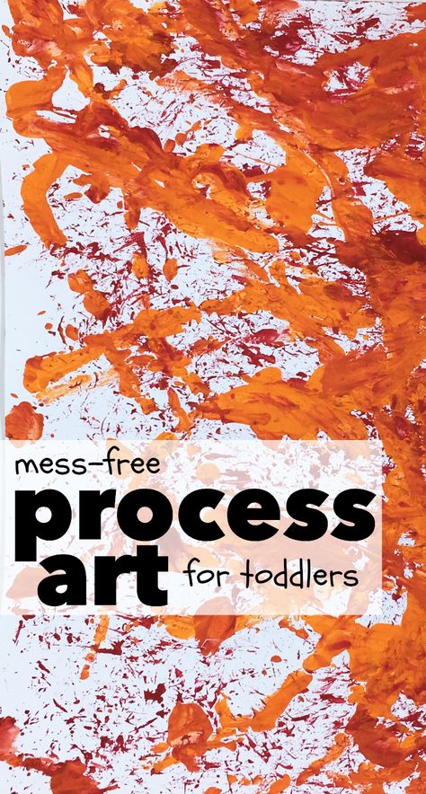 Mess-Free Process Art for Toddlers:  So simple and a great way to incorporate art and movement! Process Art For Toddlers, Process Art Preschool, Art For Toddlers, Open Ended Art, Indoor Activities For Toddlers, Shake Shake, Sensory Art, Toddler Art Projects, Toddler Arts And Crafts