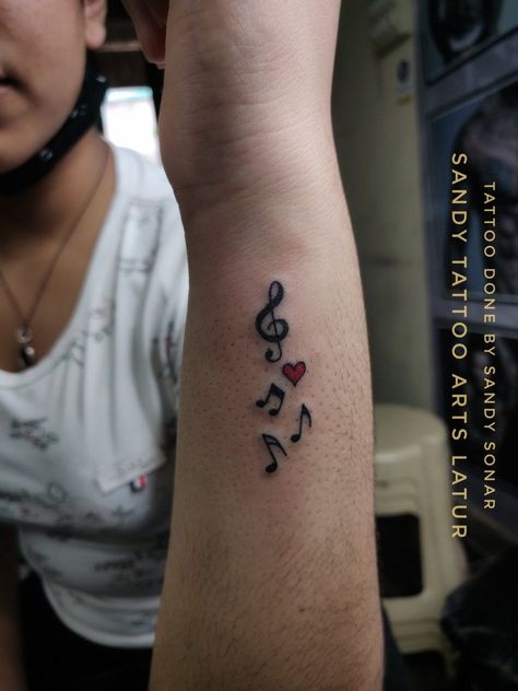 Music Notes Hand Tattoo, Small Musical Note Tattoo, Women Music Tattoos, Musical Note Tattoo Behind Ear, Tattoo Idea For Music Lover, Music Friendship Tattoos, Music Note Hand Tattoos, Music Note Memorial Tattoo, Musical Notes Tattoo Ideas