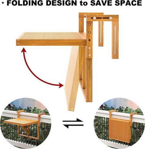 Toronto Balcony, Small Balcony Furniture, Patio Railing, Balcony Table, Balkon Decor, Deck Table, Diy Balcony, Balcony Ideas Indian, Balcony Bar