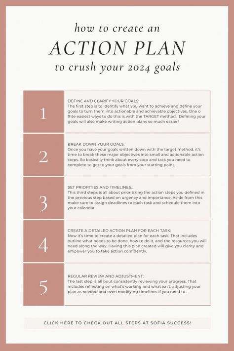 Motivated to achieve your 2024 resolutions but do't know where to start? Then you need to check out these 5 essential steps to create a KILLER action plan for your goals! But wait because you will not only learn how to achieve your goasl 2024, but how to make a life vision to build your dream life this new year! #selfimprovement2024 #createalifevision #lifeplan #goalplanning #goalsetting #NaturalRemediesForGallbladderHealth How To Achieve Goals Tips, How To Plan Your Life Goals, Goals Action Plan, How To Plan Your Future, Action Plan For Goals, How To Create A 5 Year Plan, How To Plan For The Future, How To Make A Life Plan, Life Design Plan