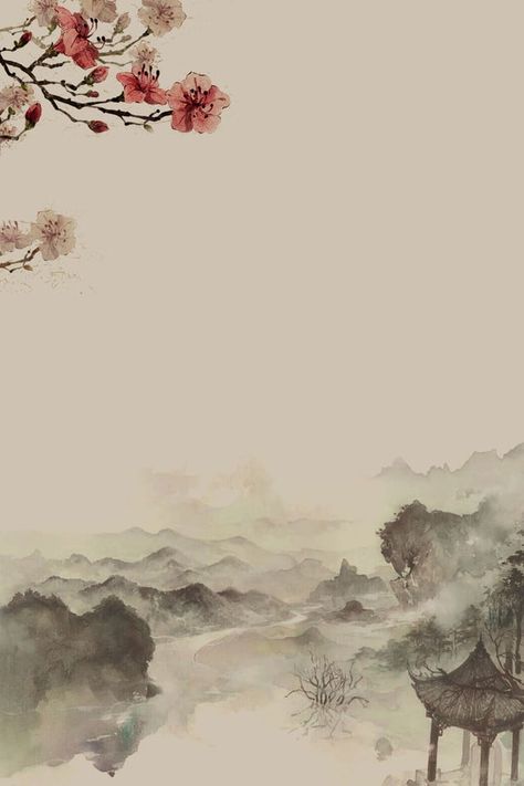 Ink Landscape Painting, Hd Background Wallpaper, Ink Landscape, Recipe Book Design, Asian Wallpaper, Chinese Background, Vintage Paper Background, Chinese Landscape Painting, Tinta China