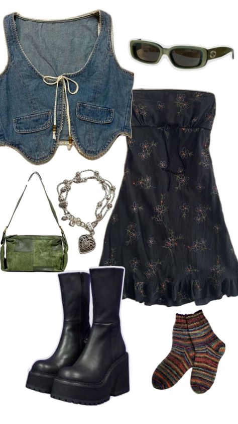 Indie Concert Outfit, Indie Outfit Inspo, Best Winter Outfits, Indie Outfits, Swaggy Outfits, Midi Skirts, Outfit Inspo Fall, Lookbook Outfits, Grunge Outfits