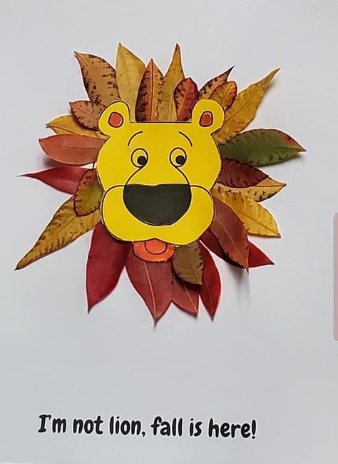 Fall Leaves Activities, World Lion Day, Lion Craft, Animal Art Projects, Homeschool Projects, Kindergarden Activities, Activities For Boys, Kids Math Worksheets, Handmade Paper Crafts