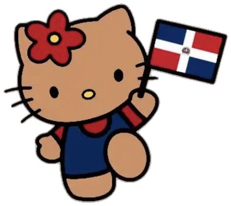 Hispanic Flags, Hello Kitty Pfp, Puerto Rico Trip, Kitty Pfp, Dominican Republic Flag, You're So Pretty, Hello Kitty Accessories, Dream Vacation, Hello Kitty Wallpaper