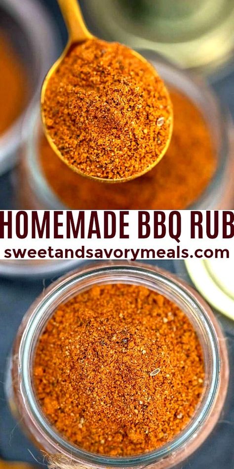 Homemade Bbq Rub, Barbecue Rub, Homemade Dry Mixes, Sauce Spaghetti, Dry Rub Recipes, Homemade Spice Mix, Spice Blends Recipes, Homemade Mixes, Spice Mix Recipes