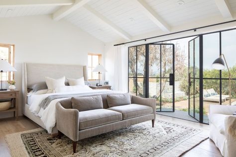 Encinitas Crest — Dagan Design & Construction Studio Mcgee Bedrooms, Crestview House, Mcgee Bedroom, Studio Mcgee Bedroom, Studio Mcgee Home, Oak Windows, Mcgee Home, Steel Doors And Windows, Office Rugs