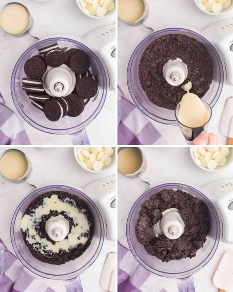 How to make Oreo Balls without cream cheese. Includes an easy substitution to still get that creamy rich inside you love. They are just 4 ingredients and are a great no bake dessert!