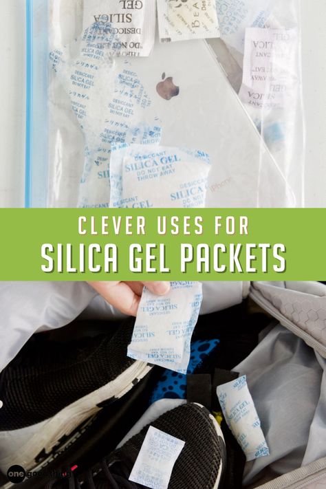 Once you understand how useful these desiccant packets are, you'll know why they're on my list of things I never throw away! Silica Gel Uses, Silica Packets, Diy Household Tips, Bathroom Hacks, Upcycle Repurpose, Old Picture Frames, Bathroom Cleaning Hacks, Gel Pack, Homemade Decor