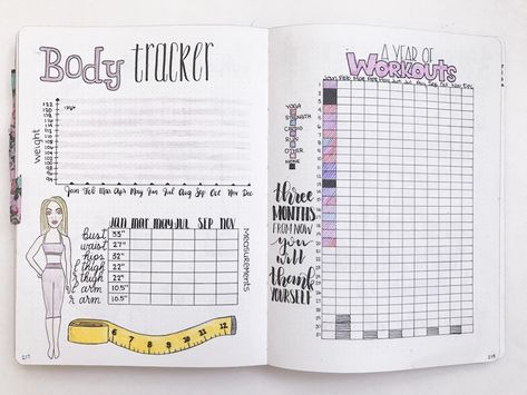 Weight Loss Page Ideas for Your Bullet Journal Bullet Journal Sport, Body Tracker, Planning Sport, Bullet Journal Health, Printable Bullet Journal, Bullet Journal Tracker, Mental Training, Bullet Journal Layout, Bullet Journal Inspo