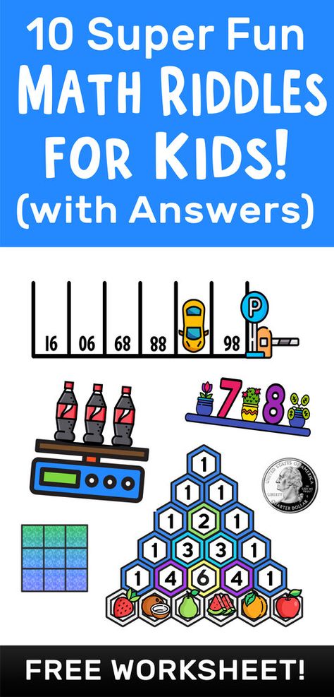 Grade 6 Math Activities, Math Brain Teasers Middle School, Math Challenges Brain Teasers, Math 5th Grade, Math Riddles With Answers, Brain Math, November Math, Riddles For Kids, Free Math Resources