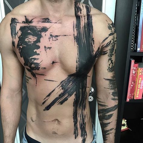 1,865 Likes, 19 Comments - Tattoos, Art & In(k)spiration (@tattooinkspo) on Instagram: “@jacobcrookedmoon ✍🏼” 88 Tattoo, Splatter Tattoo, Black And Grey Tattoos For Men, Black And Grey Tattoos Sleeve, Brush Tattoo, Meaningful Tattoos For Women, Flash Tattoo Designs, Best Tattoos, Tattoo Designs And Meanings