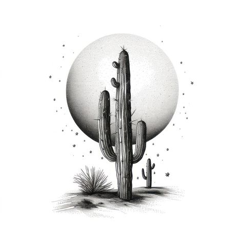 Outdoors Drawing, Cactus Black And White, Black And White Cactus, Cactus Cartoon, White Cactus, Drawing Nature, Black White Art, White Art, Astronomy