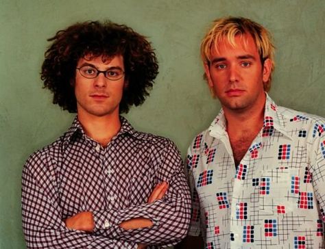 Matt Stone & Trey Parker are lyrical geniuses! Matt Stone Trey Parker, Matt Stone And Trey Parker, South Park Creators, Trey Parker Matt Stone, Trey Parker, Matt Stone, What Makes A Man, Animal Crochet, Inspiring People