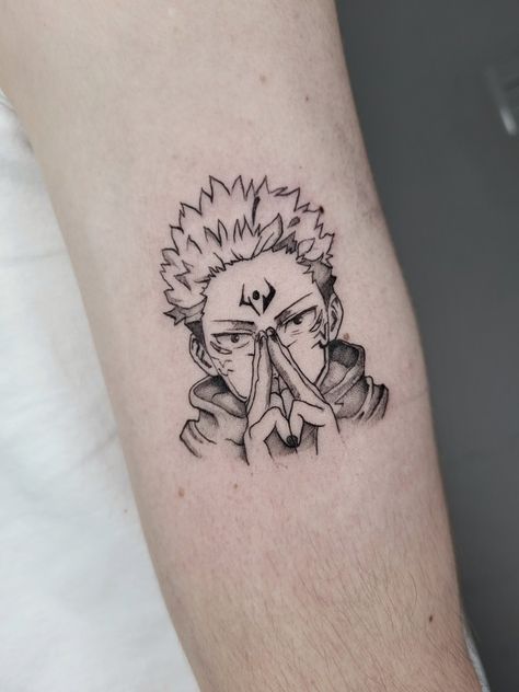 Tattoo sukuna Manga Tattoo, One Piece Tattoos, Sketch Tattoo Design, Hair Tattoos, Discreet Tattoos, Cartoon Tattoos, Up Tattoos, Aesthetic Tattoo, Cover Up Tattoos