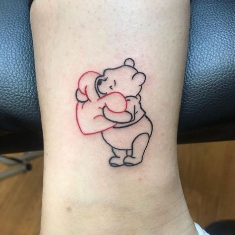 Stitch Outline Disney, Winnie The Pooh Tattoo Ideas Mom, Winnie The Pooh Flash Tattoo, Winnie The Pooh Tattoo Matching, Disney Small Tattoo, Small Winnie The Pooh Tattoo, Winnie Tattoo, Disney Small Tattoo Ideas, Pooh Tattoo Ideas