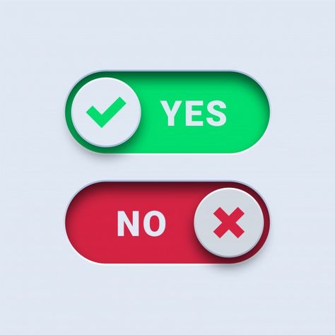 Yes green checkmark and no red cross swi... | Premium Vector #Freepik #vector #button #chart #graphic #check Banner Template Photoshop, Yes No, Logo Design Negative Space, Digital Graphics Art, Gold Design Background, Image King, Happy Valentines Day Images, Blurred Background Photography, Church Poster Design