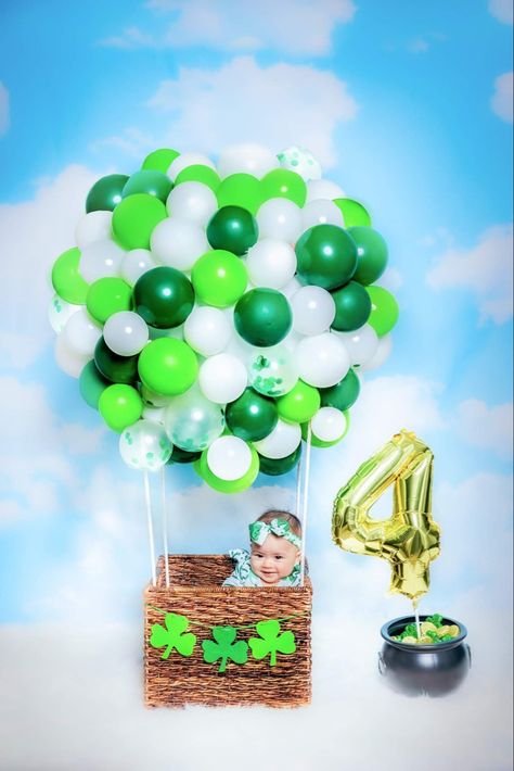 Hot Air Balloon Baby Photoshoot, Baby Photoshoot, Hot Air Balloon, Air Balloon, Hot Air, St Patricks, St Patricks Day, Balloons, Photography