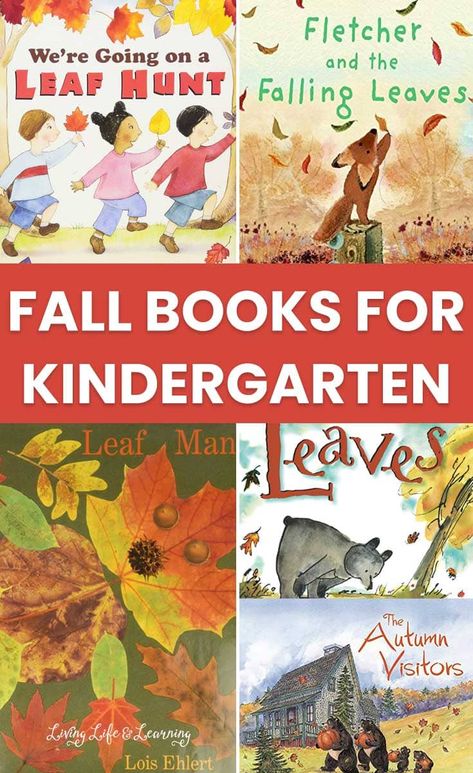 Fun Fall Books for Kindergarten Fall Books Kindergarten, November Books For Kindergarten, Fall Books For Kindergarten, Read Alouds Kindergarten, Books For Kindergarten, Retelling Activities, Pumpkins And Leaves, Fall Books, Fun Stories