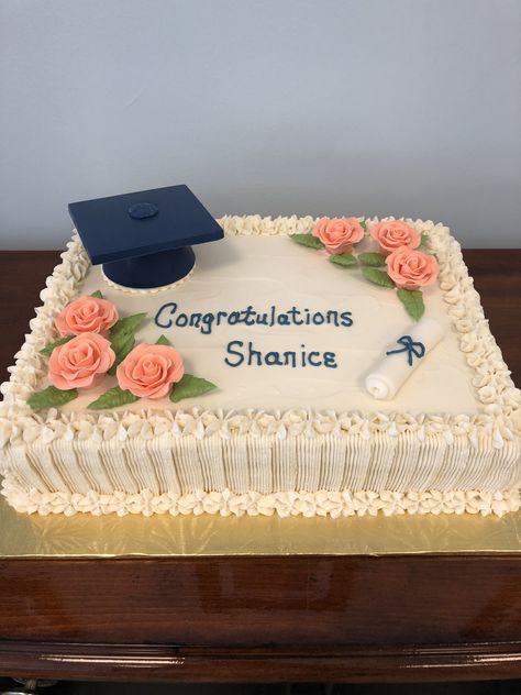 Graduation Cake Ideas Sheet Cakes, Grad Cake Ideas Sheet Cake, Grad Sheet Cake Ideas, Graduation Cakes With Flowers, Graduation Square Cake, Rectangle Graduation Cake, 2024 Graduation Cakes, Square Graduation Cakes, Senior Cake Ideas