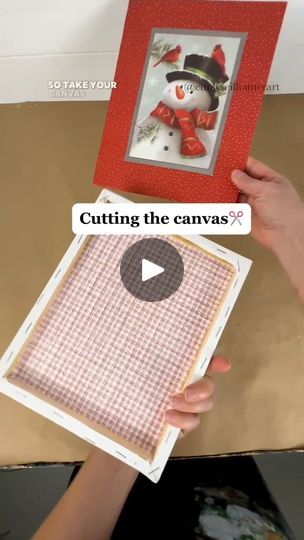 344K views · 2.6K reactions | [clip] How to cut a "busted canvas" ✂🎨 You can also use a precision knife if you have one! #howto #craft #diyideas #easycrafts #artsandcrafts | Emily Seilhamer Art | Emily Seilhamer Art · Original audio How To Do Busted Canvas Crafts, Cut Canvas Art, Halloween Busted Canvas, Christmas Picture Frames Diy Craft Ideas, How To Make A Busted Canvas, Emily Seilhamer Art, Busted Canvas Crafts Diy, Busted Canvas Crafts, Frame Art Ideas