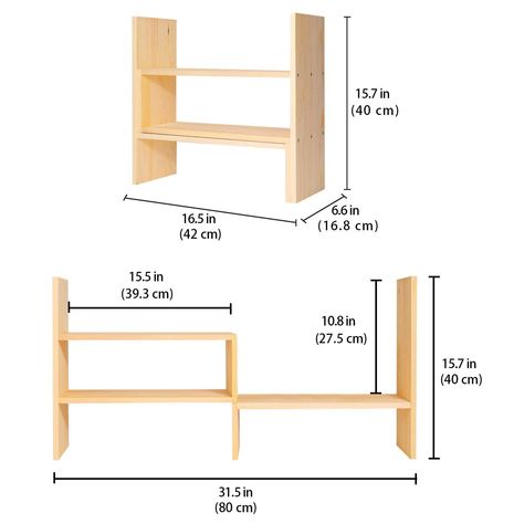 Desktop Shelf Organizer, Wooden Desk Organizer Diy, Wood Organizer Diy, Desk Topper Shelf, Desktop Shelves, Beige Office, Wood Caddy, Desktop Shelf, Bookcase Display