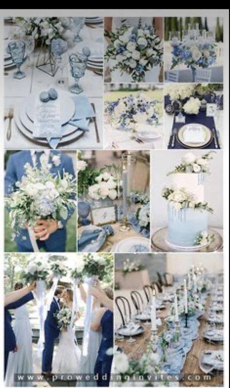 Shades Of Blue Wedding, Blue Wedding Colors, Wedding Color Schemes Blue, Choosing Wedding Colors, Sky Blue Weddings, Wedding Theme Color Schemes, Blue Hydrangea Wedding, Baby Blue Weddings, Blue Beach Wedding