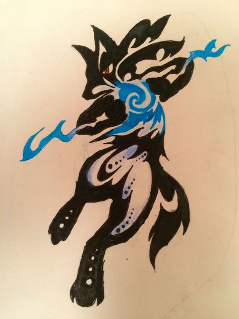 Lucario Tattoo, Pokemon Tattoo Ideas, Zeraora Art, Cute Lucario, Pokemon Lucario, Best Pokemon Ever, Pokemon Logo, Lucario And Riolu, Pokemon Tattoos