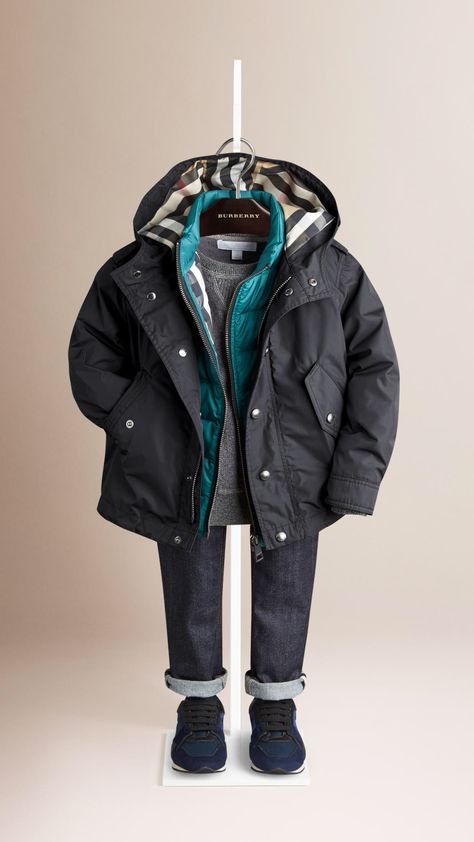 BURBERRY Kids CHECK DETAIL PARKA WITH QUILTED WARMER Jackets 2022, Nursing Fashion, Online Kids Clothes, Burberry Kids, Fragrances For Women, Designer Kids Clothes, Kids Outerwear, Baby Boy Fashion