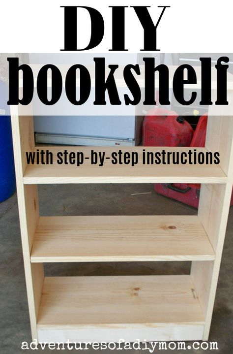 Build A Bookshelf, Bookshelf Woodworking Plans, Diy Bookshelf Plans, Simple Bookshelf, Diy Bookshelf, Bookshelf Plans, Bookcase Diy, Diy Tumblr, Small Bookshelf