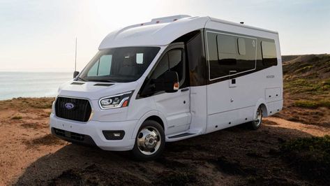 Ford Transit RV Gets Awesome Rear Lounge Layout At Cheaper Price Ford Transit Rv, Lounge Layout, Leisure Travel Vans, Class B Motorhomes, Luxury Van, Class B Rv, Class C Rv, Ford Van, Travel Van