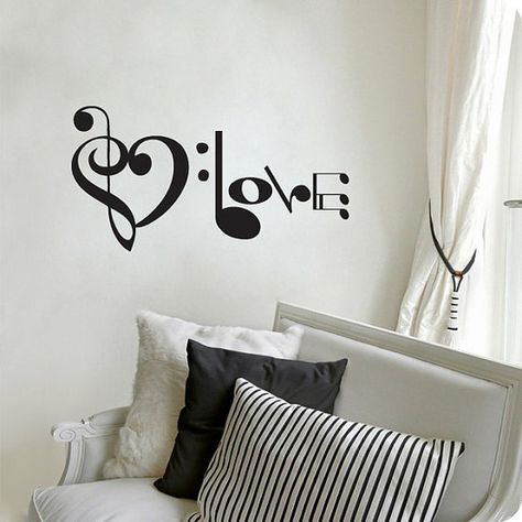 Music Decor, Love Wall, Musical Notes, Music Room, Vinyl Art, My New Room, Vinyl Wall Decals, Music Notes, Wall Decal