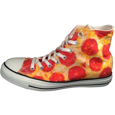 Converse All Star Hi Pizza Sneaker fashion CT HI walking shoes multi ($100) ❤ liked on Polyvore Pizza Shoes, Pizza Life, Converse Trainers, Pizza Funny, Fashion Shoes Sneakers, Pizza Lovers, Converse Sneakers, Break Dance, Converse All Star