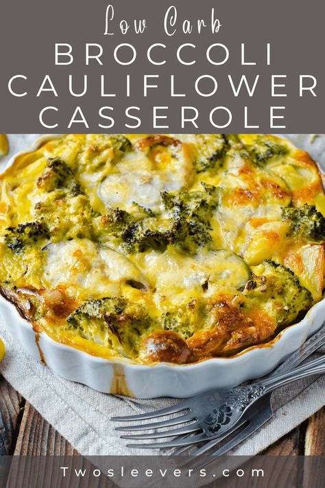 Broccoli Cauliflower Casserole | Roasted Broccoli And Cauliflower Broccoli Cauliflower Bake, Broccoli Cauliflower Recipes, Roasted Broccoli And Cauliflower, Broccoli Cauliflower Casserole, Low Carb Side Dish, Recipes Broccoli, Low Carb Side, Cauliflower Casserole Recipes, Broccoli And Cauliflower