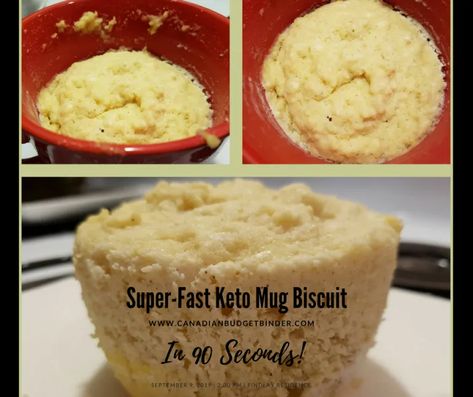 Keto Mug Biscuit, Mug Biscuit, Keto Mug, Meatball Recipes Crockpot, Egg Replacer, Keto Biscuits, Low Carb Flour, Keto Mug Cake, Single Serve Desserts