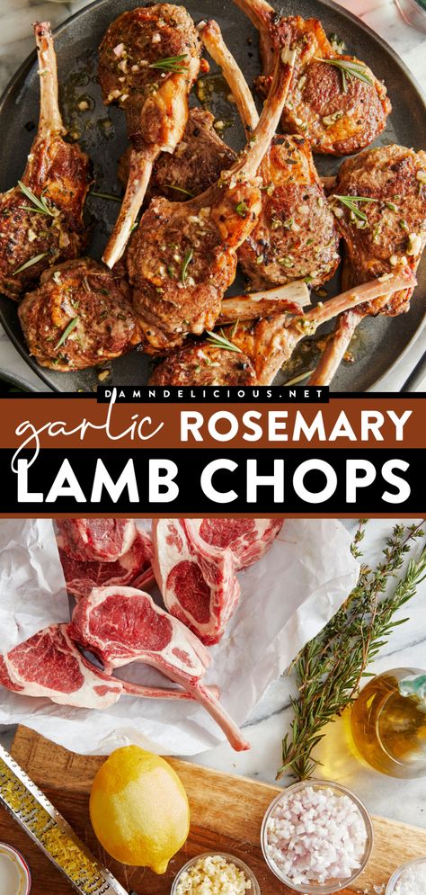 All Up In My Grill Tastemade, Pan Seared Lamb Chops, Lollipop Lamb Chops, Seared Lamb Chops, Lamb Chops Marinade, Lamb Chops Pan Seared, Rosemary Lamb, Lamb Lollipops, Lamb Loin Chops